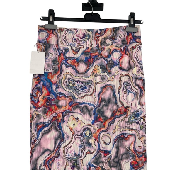 Leith Abalone Multicolor Ribbed Textured Midi Pencil Skirt size Medium NWT - Picture 4 of 10